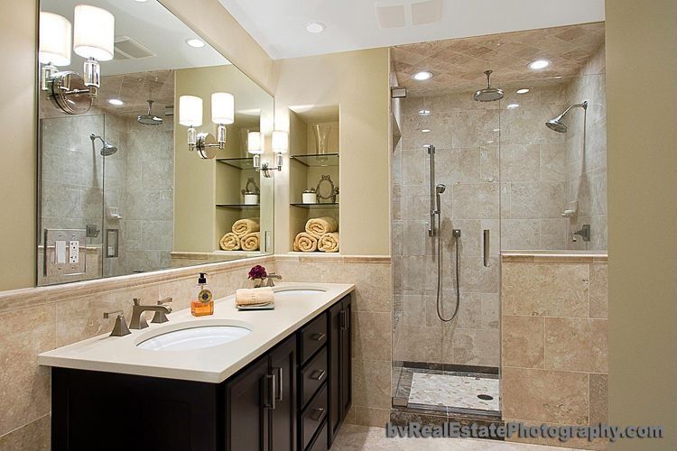 Modern Full Bathroom with Rain shower, Handheld showerhead, Simple marble counters, Framed Partial Panel, Undermount sink