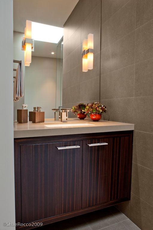 Modern Powder Room with Undermount Sink by Gregg De Meza Zillow Digs