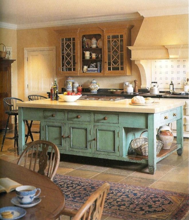 Country Kitchen with specialty door, Breakfast bar, Brooks Custom Edge Grain Wood Countertop, Breakfast nook, One-wall
