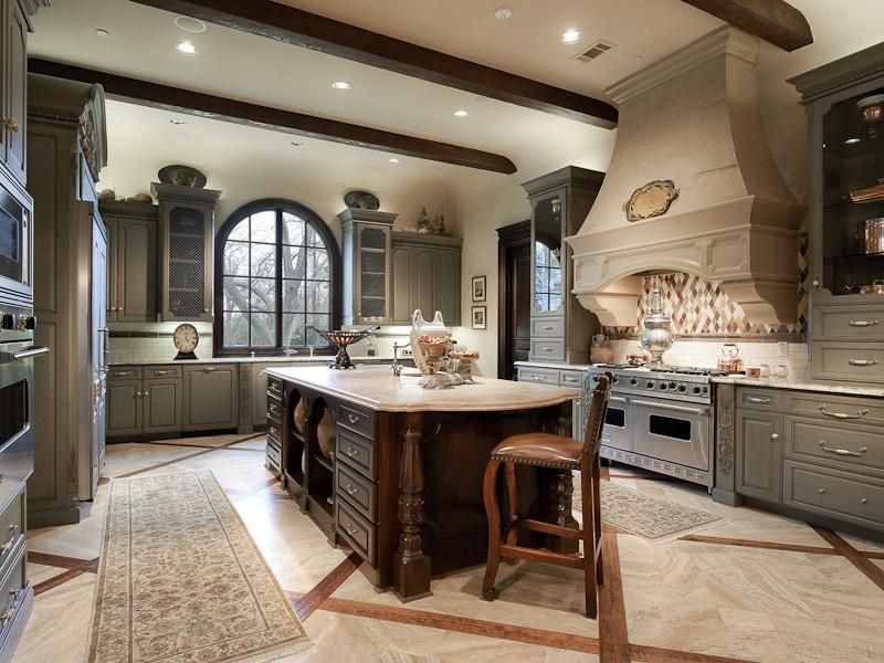 Traditional Kitchen with wall oven, Limestone counters, Subway Tile, Kitchen island, full backsplash, Paint 2, Breakfast bar